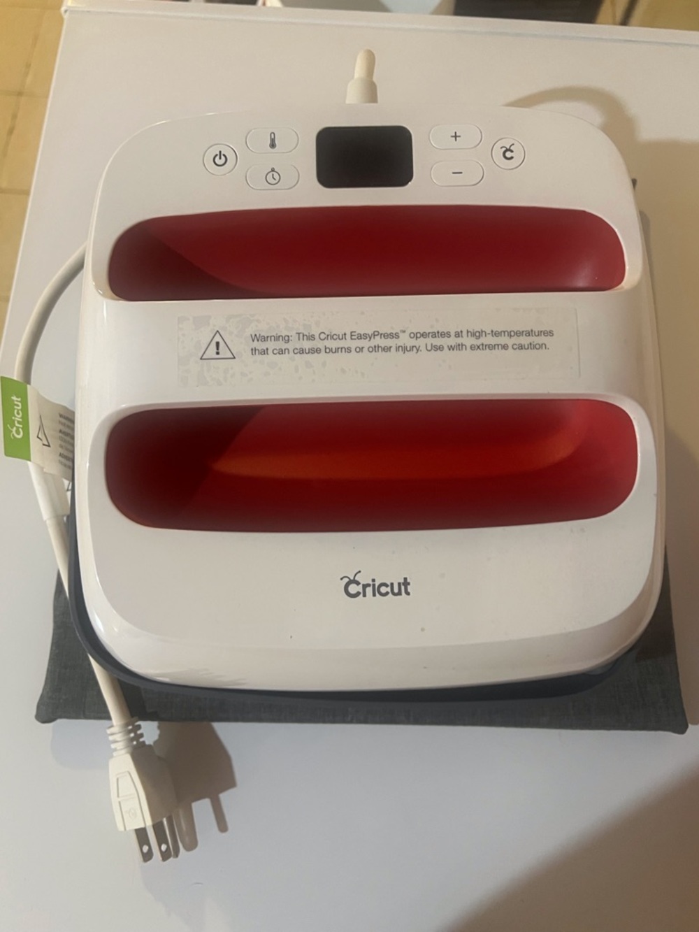 Cricut White Heat Press with Red Accents